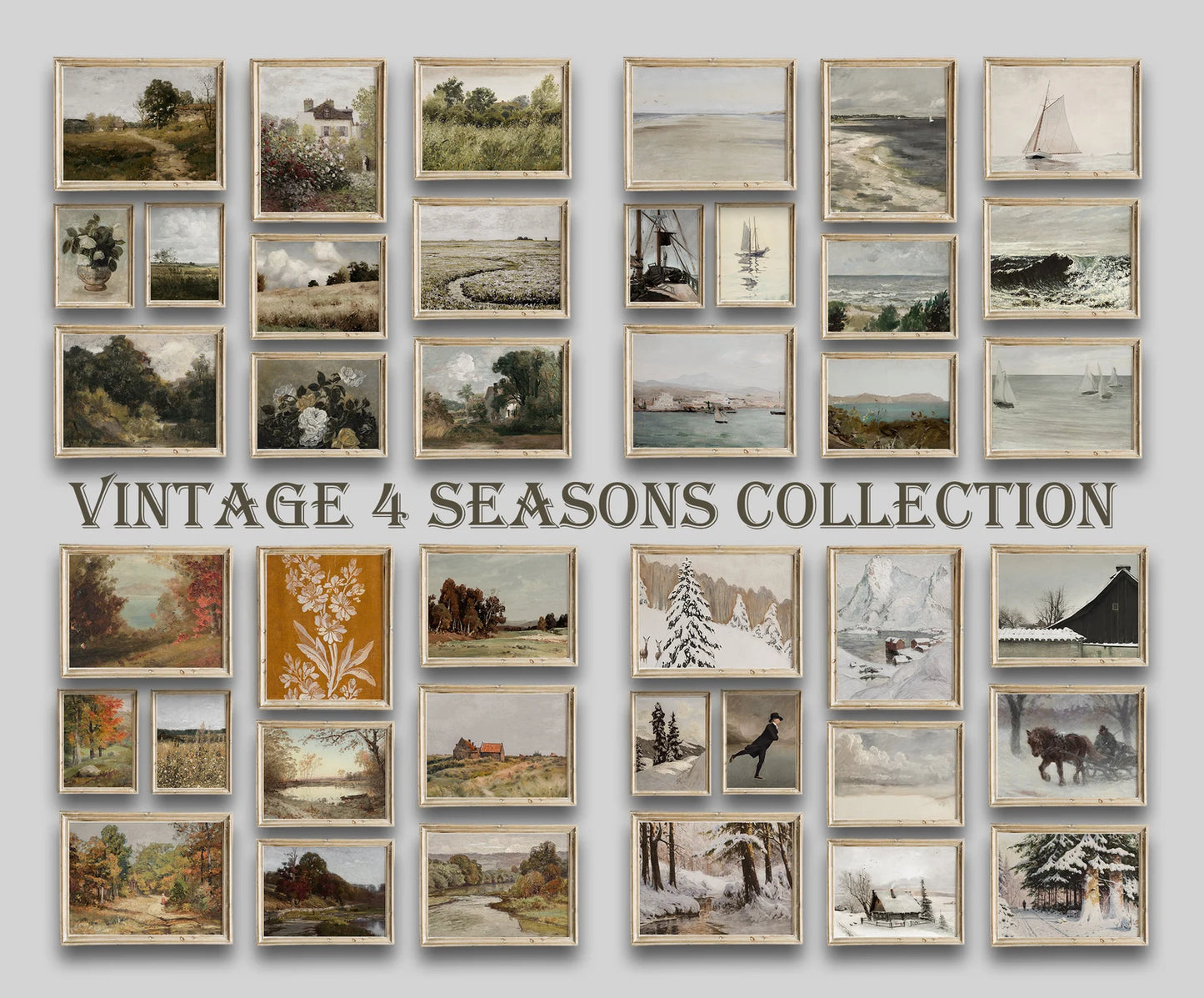 Vintage Country Landscape Print Bundle – 3000 Antique Farmhouse & Nature Downloads