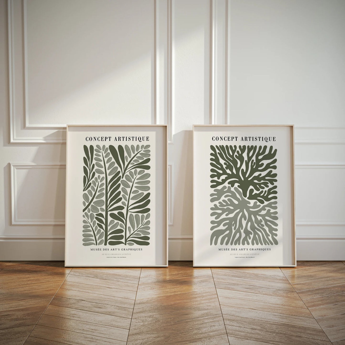 Sage Green Botanical Print Set of 2 β Digital Wall Art Download