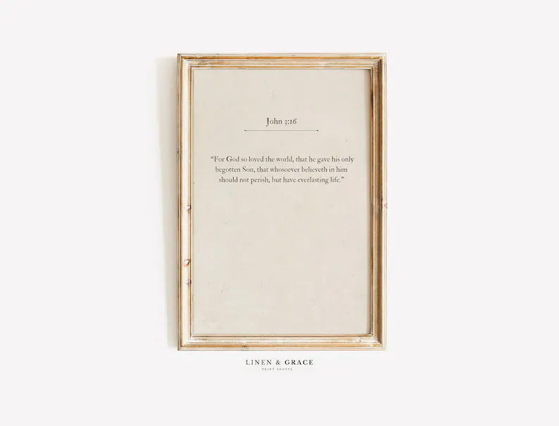 Christian Scripture Print Set of 9 – Psalm 23, John 3:16, Genesis 1:1 (Digital Download)