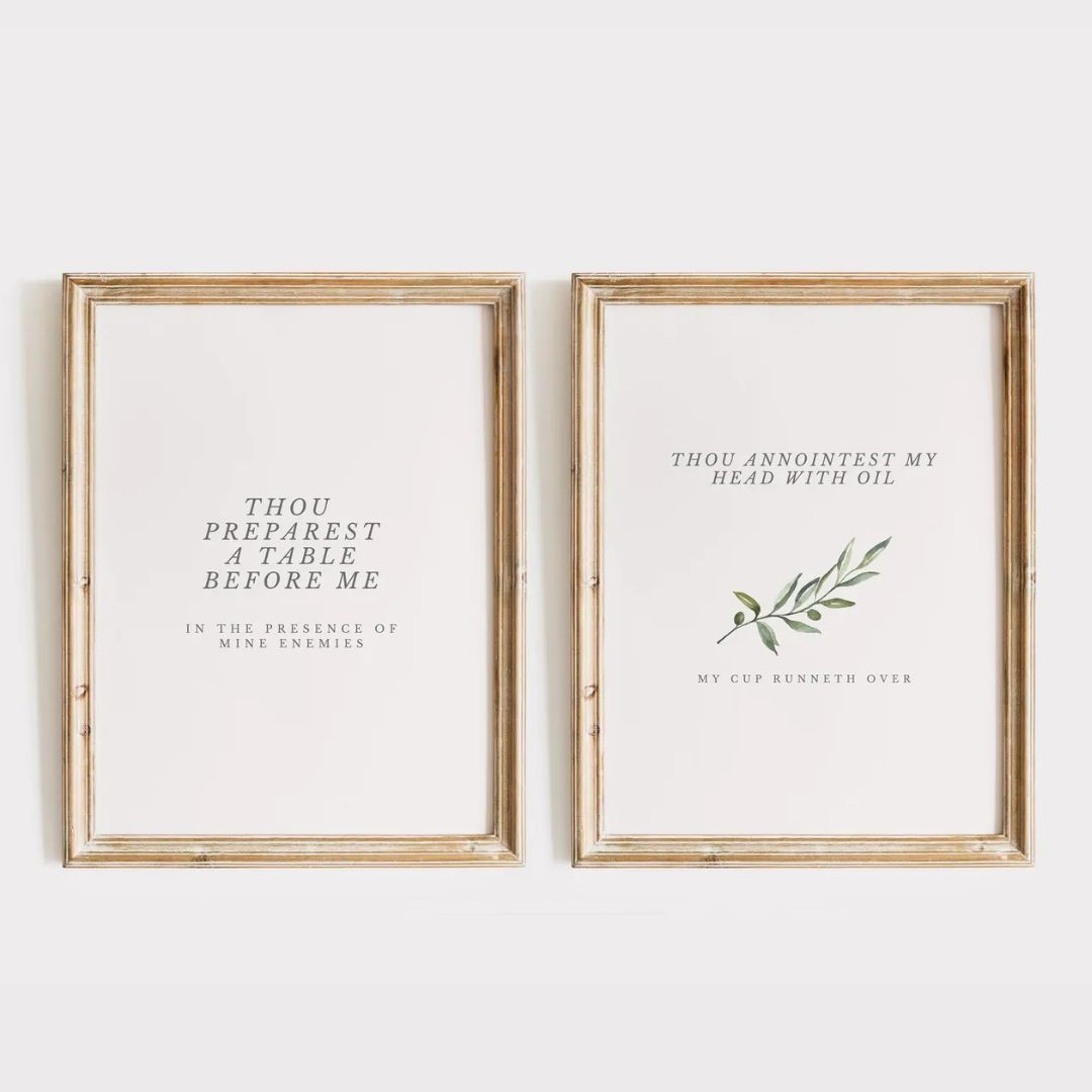 Christian Wall Art Set of 9 – Psalm 23 ‘The Lord Is My Shepherd’ Printables