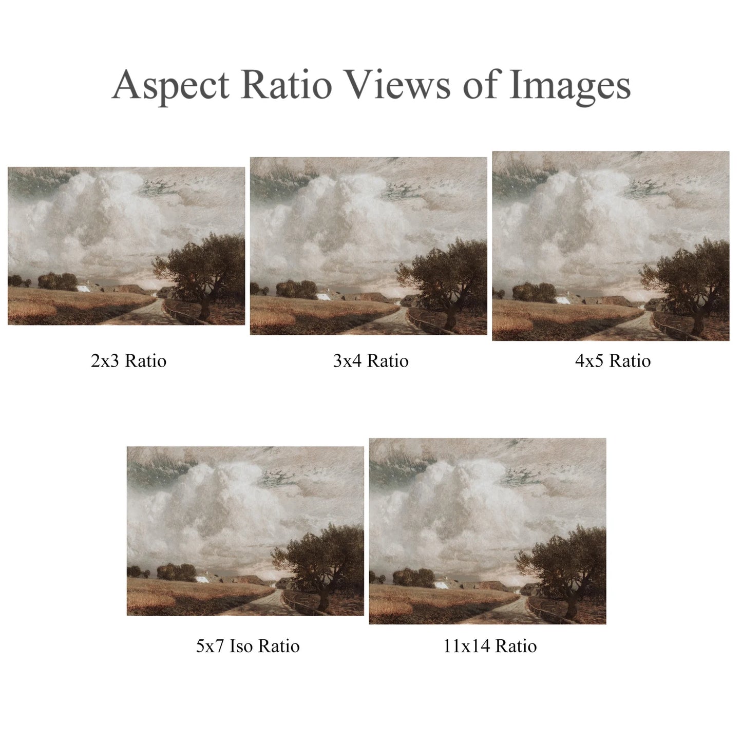 Vintage European Landscape Print – Rustic Country Wall Art Download