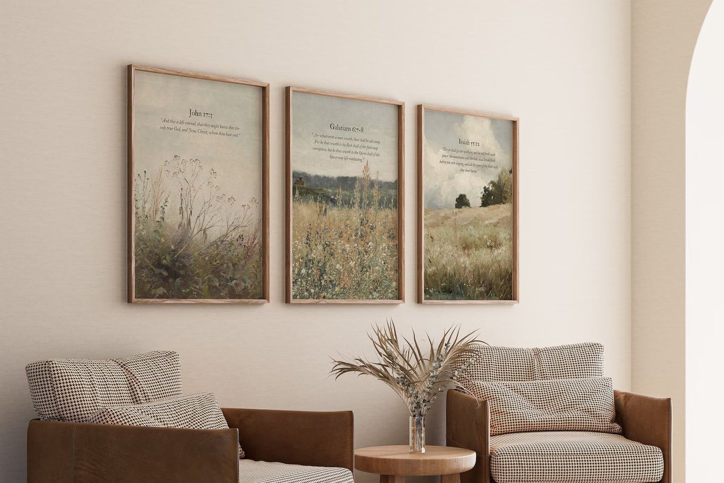 Christian Scripture Print Set of 3 – Isaiah, John 4, Galatians Download