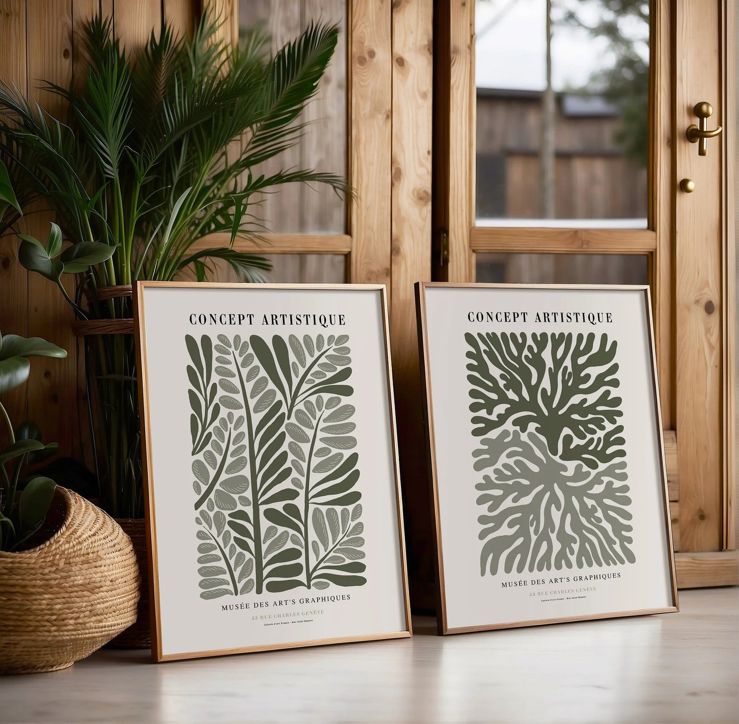 Sage Green Botanical Print Set of 2 – Digital Wall Art Download