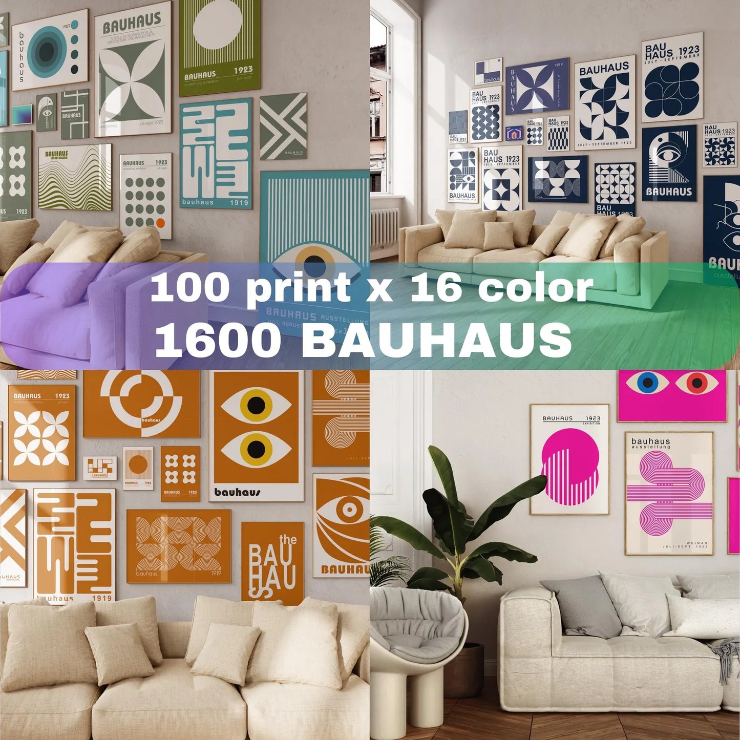 4250+ Bauhaus Poster Bundle – Mid Century Modern Printable Wall Art